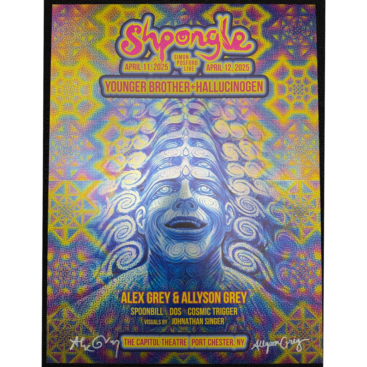 SIGNED - Allyson Grey & Alex Grey Port Chester Capitol Theatre Poster (Jazzy Foil)