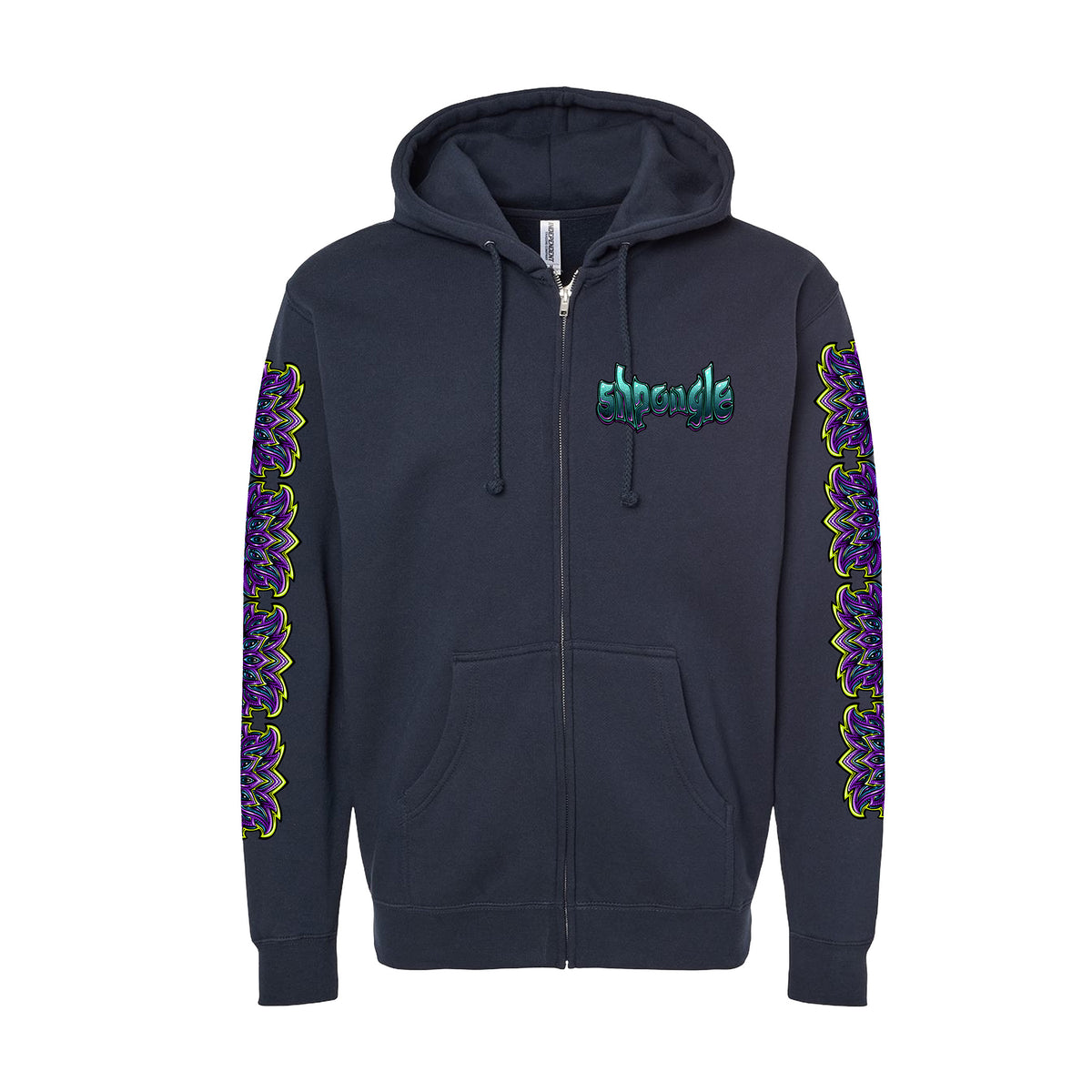 PRE-ORDER: Deep Masked Trance Zip-Up Hoodie (Navy) - Art by Jeff Wood