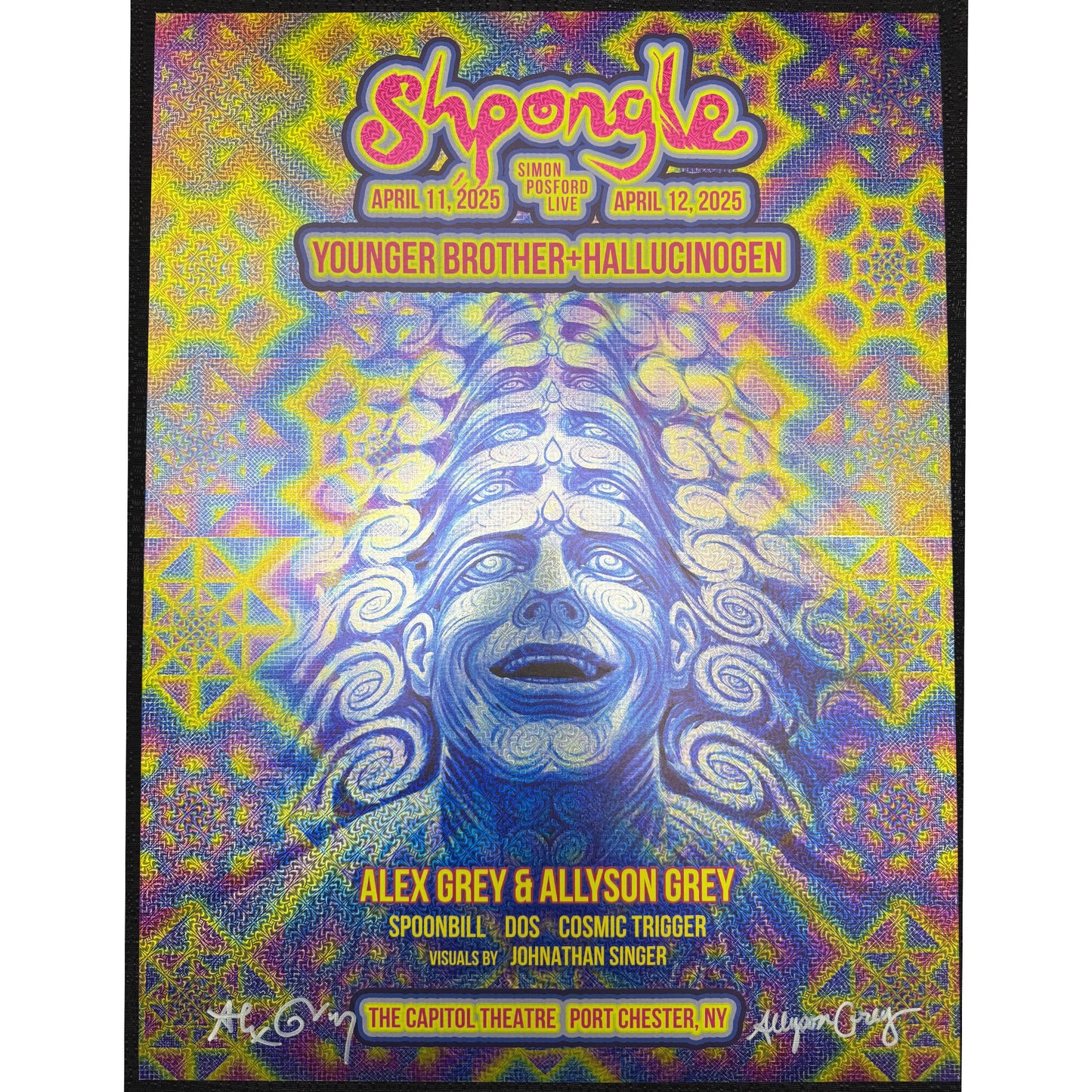 SIGNED - Allyson Grey & Alex Grey Port Chester Capitol Theatre Poster (Jazzy Foil)
