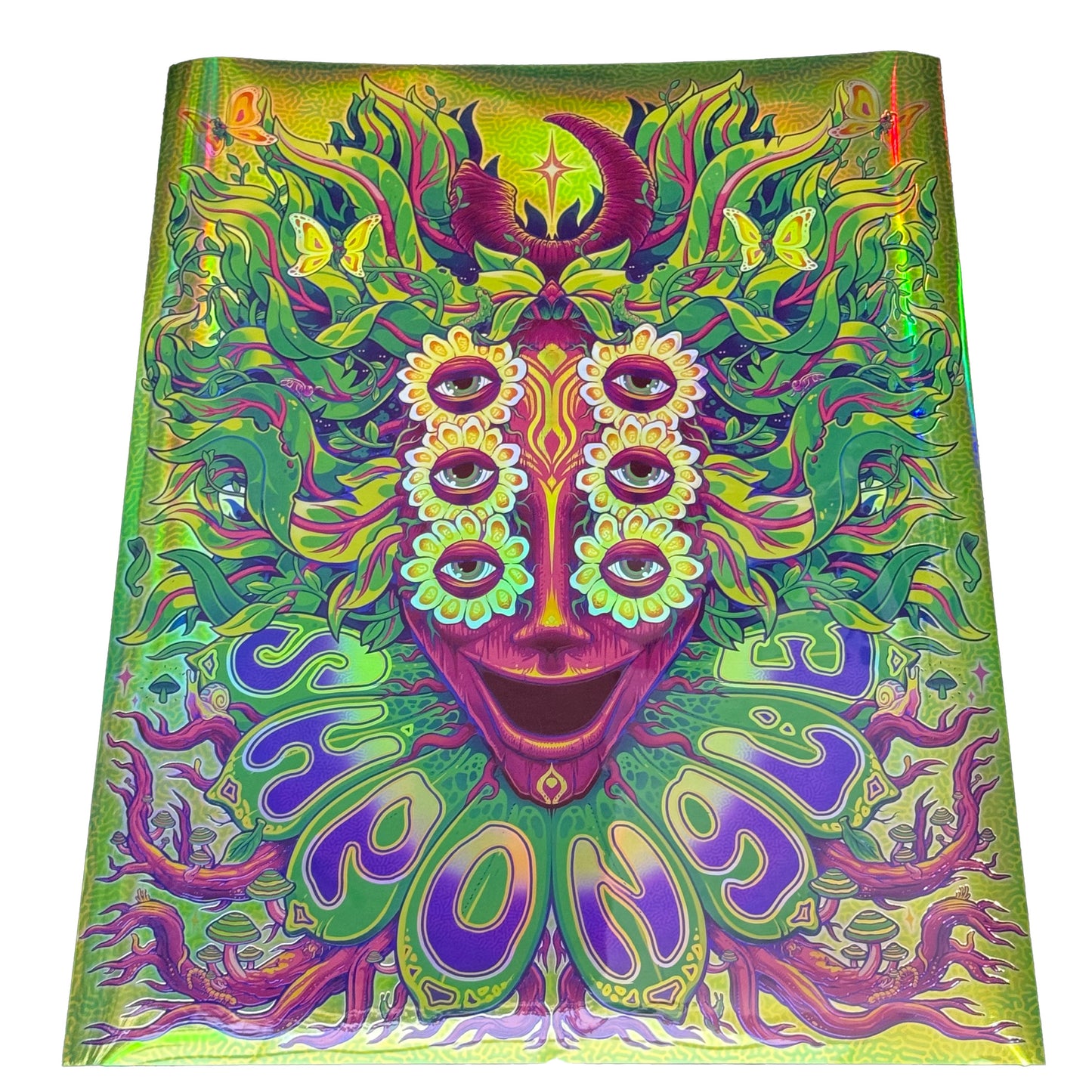 Flower Mask Chromium Poster