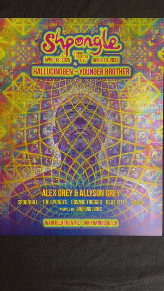 Allyson Grey & Alex Grey San Francisco Warfield Poster (Escher Squares Foil)