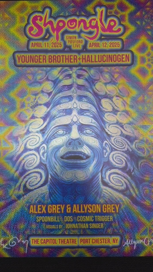 SIGNED - Allyson Grey & Alex Grey Port Chester Capitol Theatre Poster (Jazzy Foil)